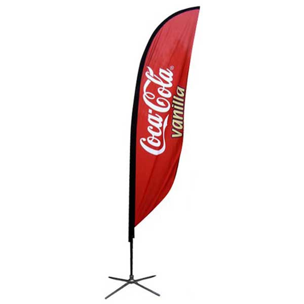 5m Outdoor HOT FOOD Flags Banner Feather Flags with Base 