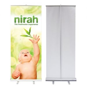 retractable pull up print banner stand