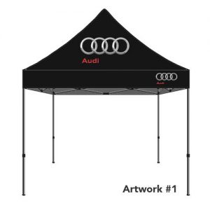 Audi_rings_Auto_dealer_custom_logo_tent_canopy_black