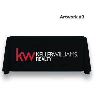 kw-keller-williams-realty-table-throw-cover-logo-print-black