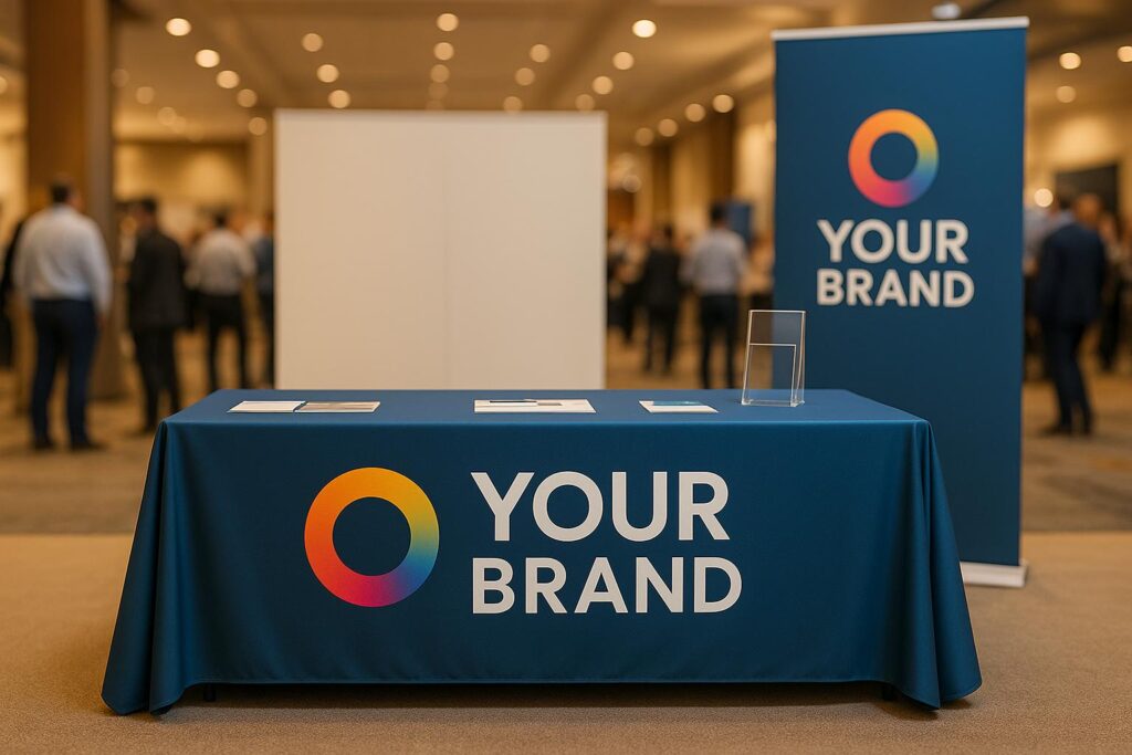 Top 5 Reasons to Use Custom Table Covers at Trade Shows and Events