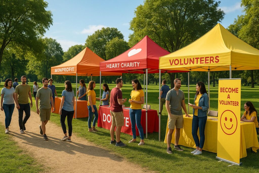 Best Custom Tents for Nonprofit Fundraisers, Festivals, and Races from Peak Banner