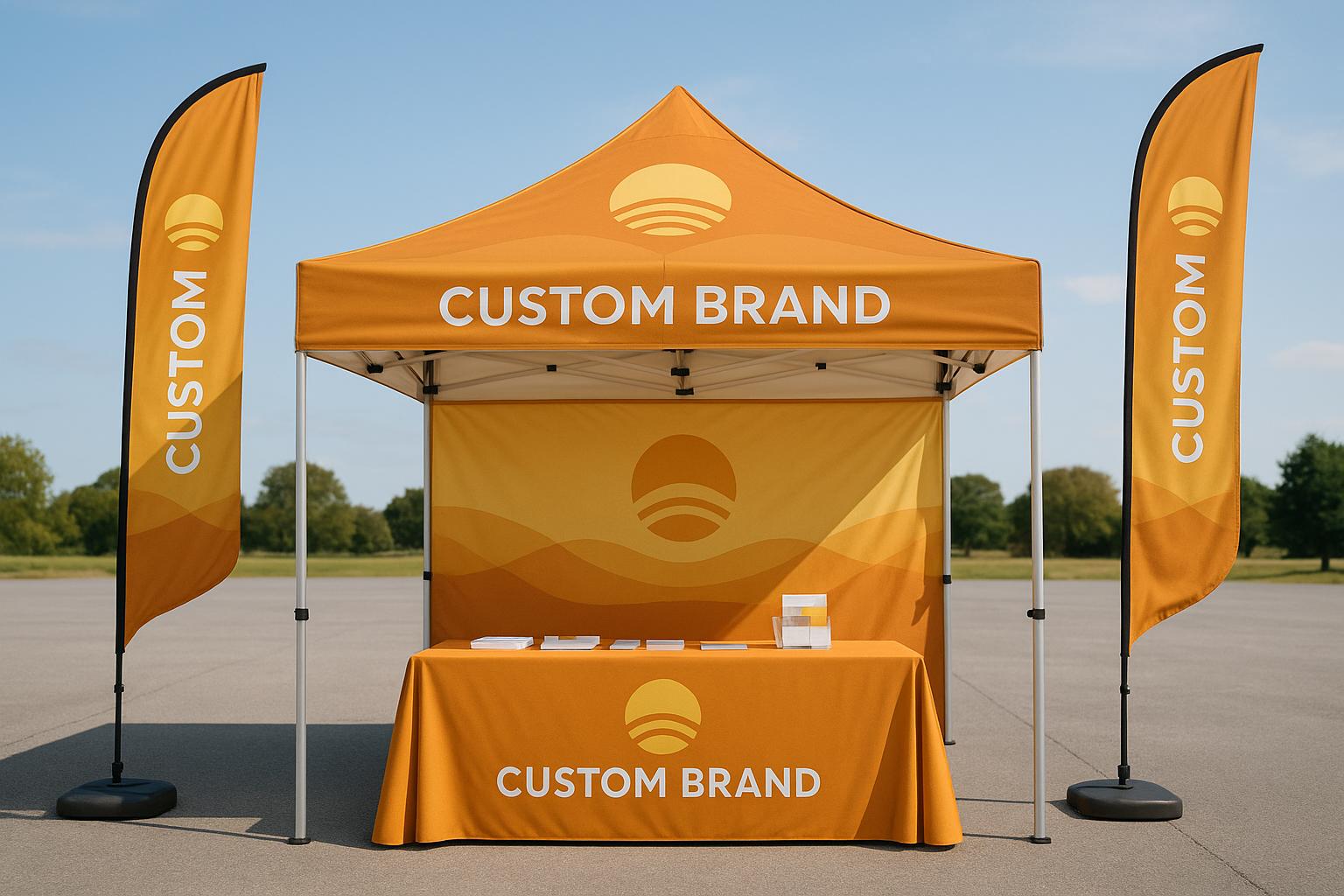 How to Build a Professional Event Setup with Tent + Table Cover + Flags