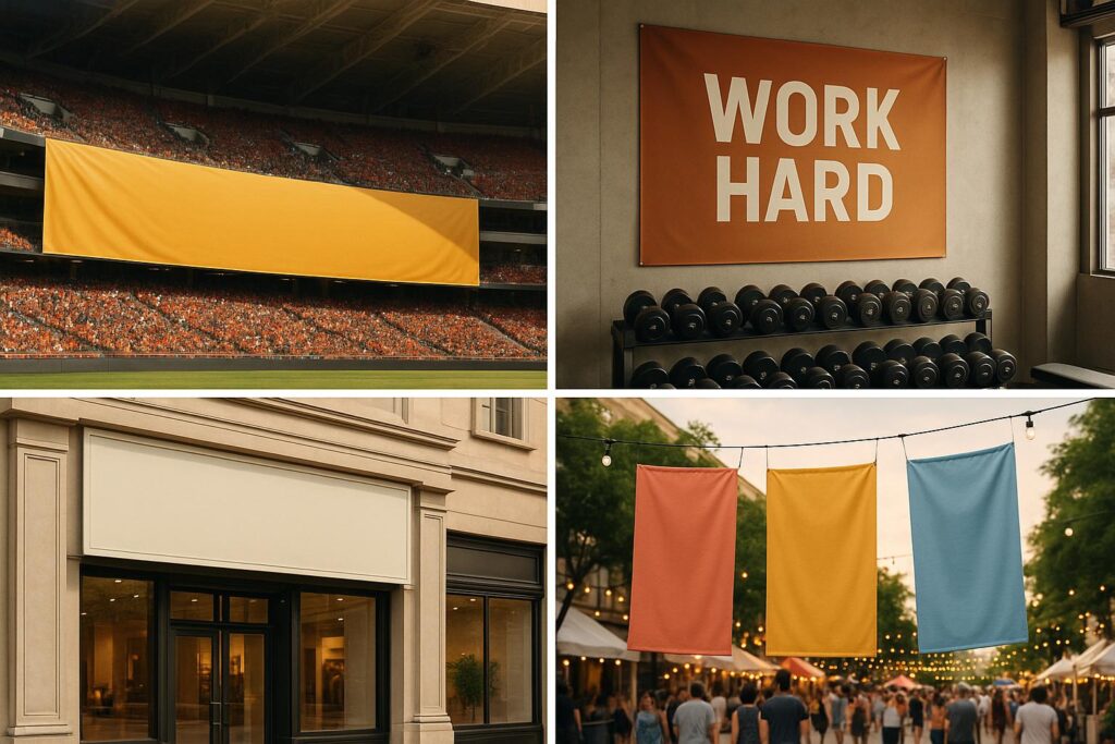 Best Banner Sizes for Events, Stadiums, Gyms, and Storefronts