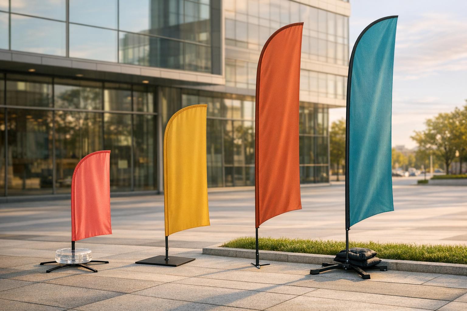 Custom Feather Flags for Businesses: What Size, Base, and Fabric Should You Use?